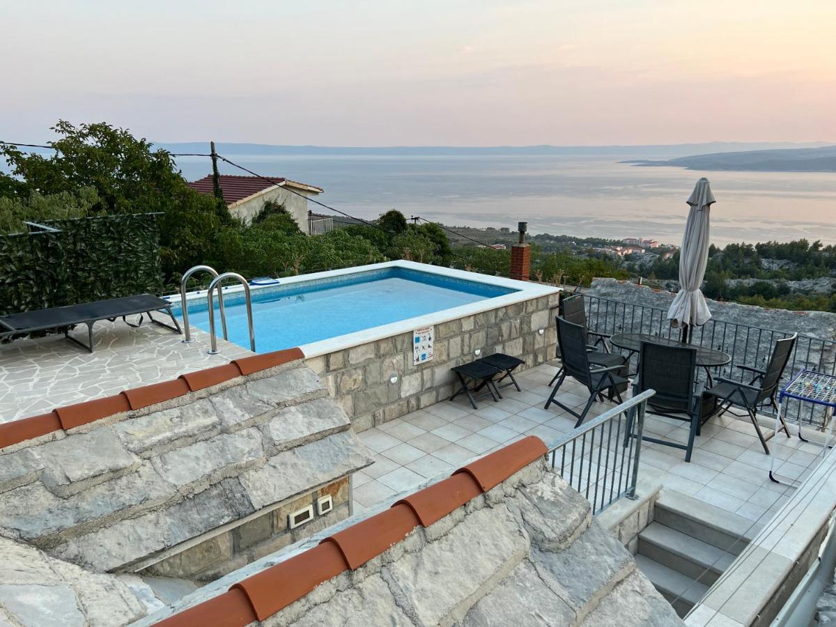 Villa Kristina - Ferienhaus Baska Voda - Topici, Private Outdoor Swimmingpool, Wifi Ngoại thất bức ảnh